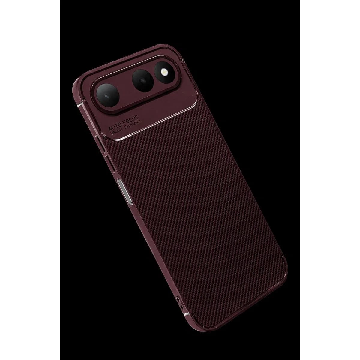 Newface Tecno Spark 50 5g Auto Focus Karbon Kapak - Bordo