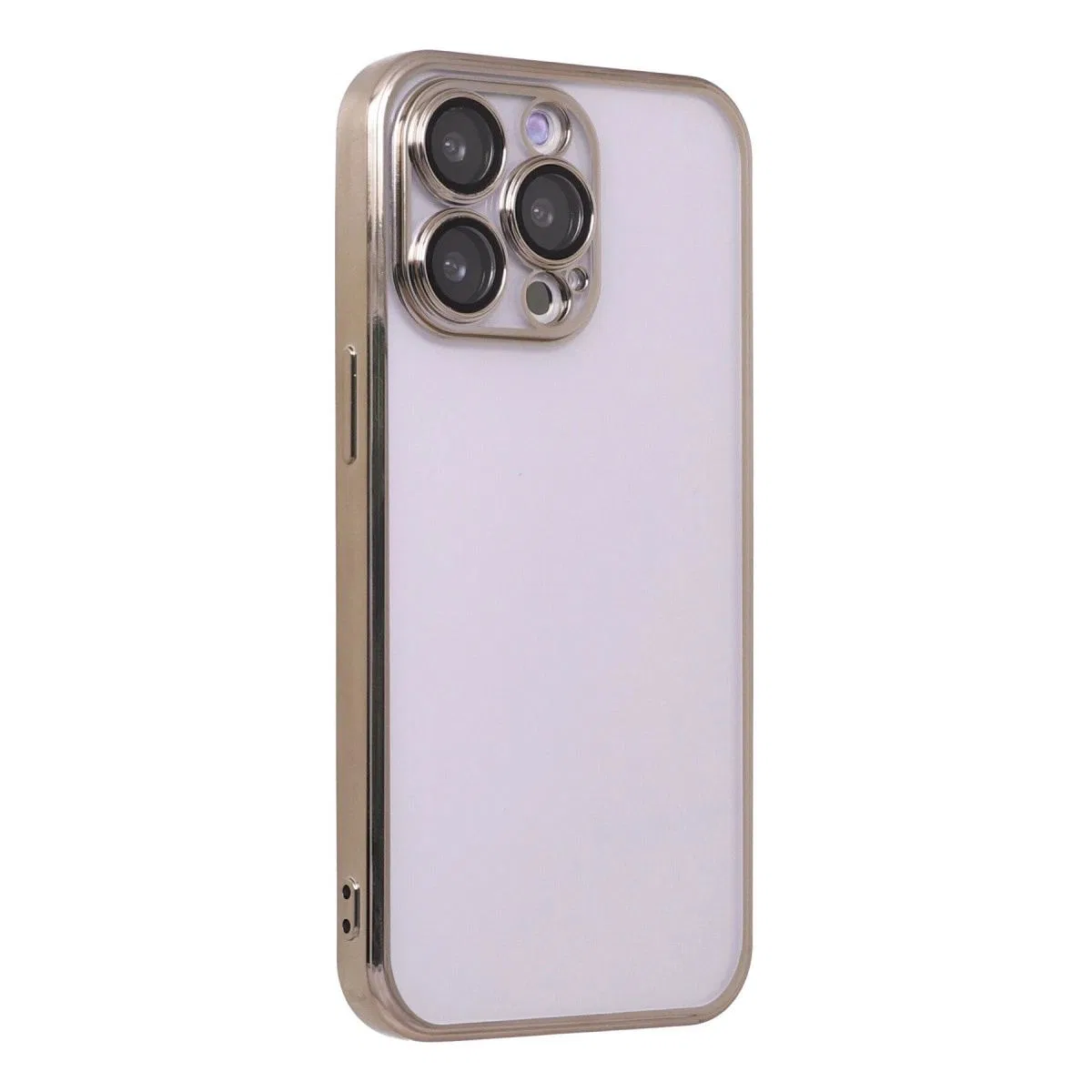 Apple İphone 13 Pro Max Kılıf Razer Lensli Silikon - Gold