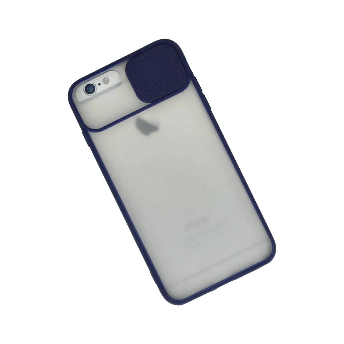 Apple İphone 6 Plus Kılıf Palm Buzlu Kamera Sürgülü Silikon - Lacivert