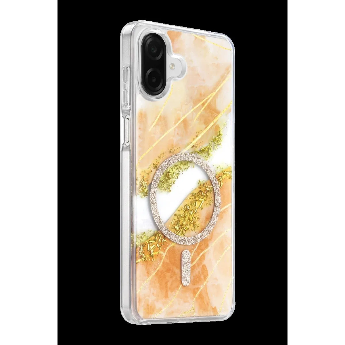 Onegif Samsung Galaxy A07 4g Lotus Simli Magsafe Kapak - Turuncu