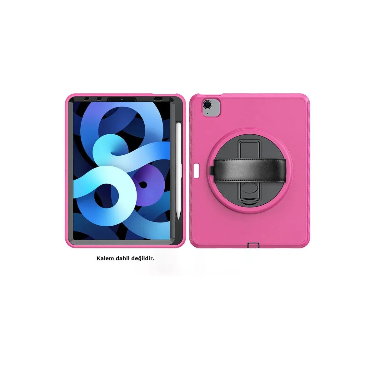 Apple İpad 2022 10. 9 (10. nesil) Kılıf Hand Strap Tablet Kılıfı - Pembe