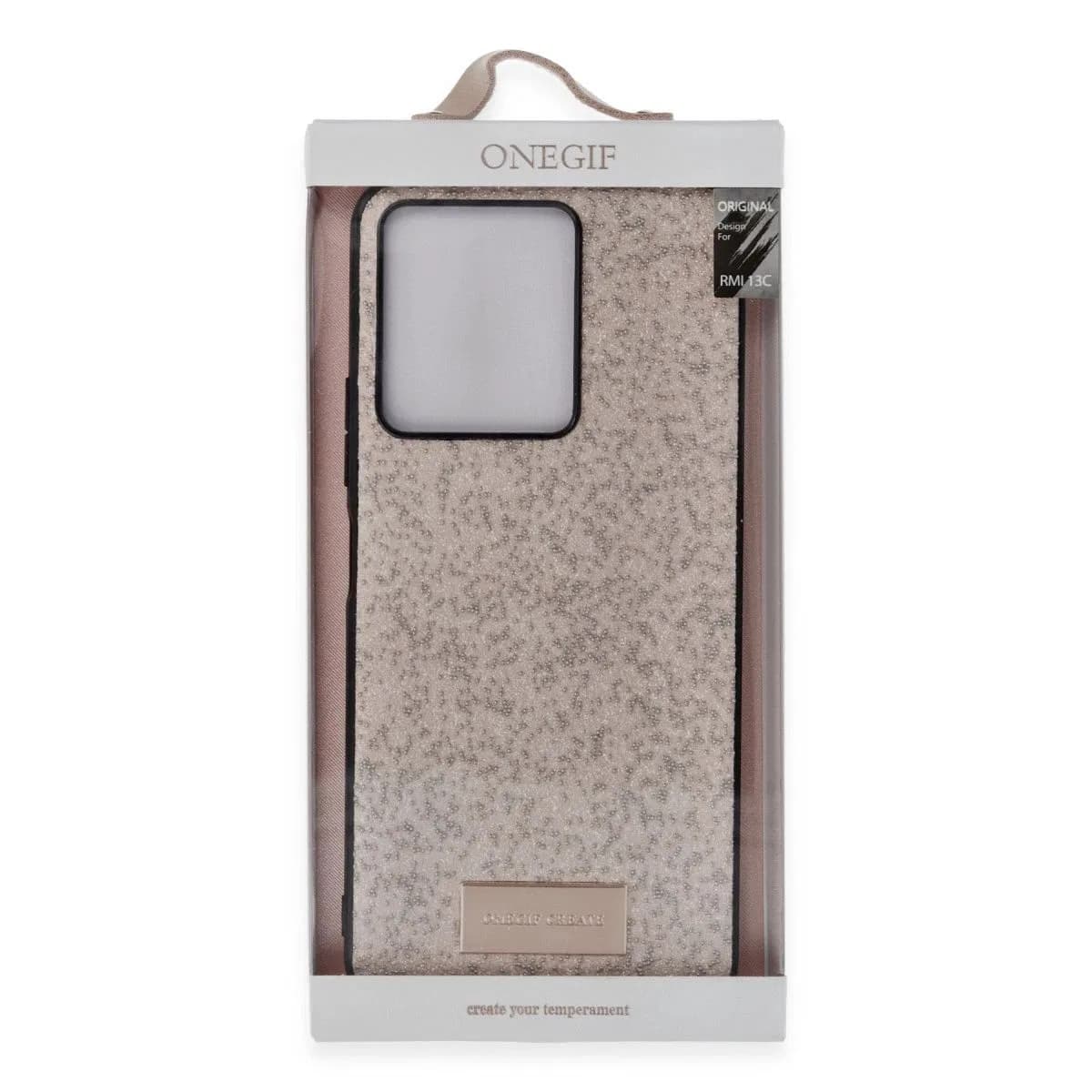 Onegif Xiaomi Redmi 13c Bright Simli Kapak - Gold