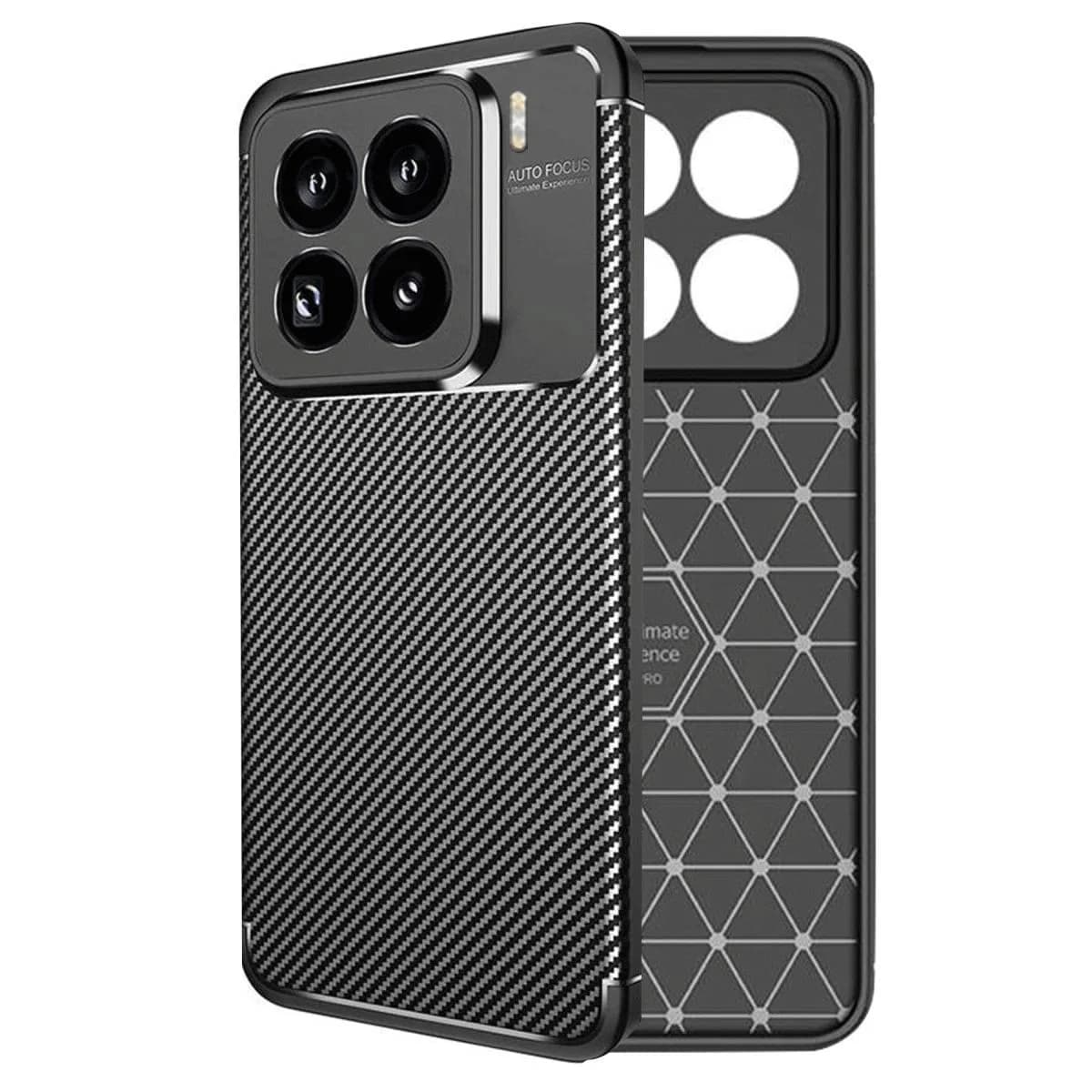 Xiaomi Mi 15 Pro Kılıf Auto Focus Karbon Kapak - Siyah
