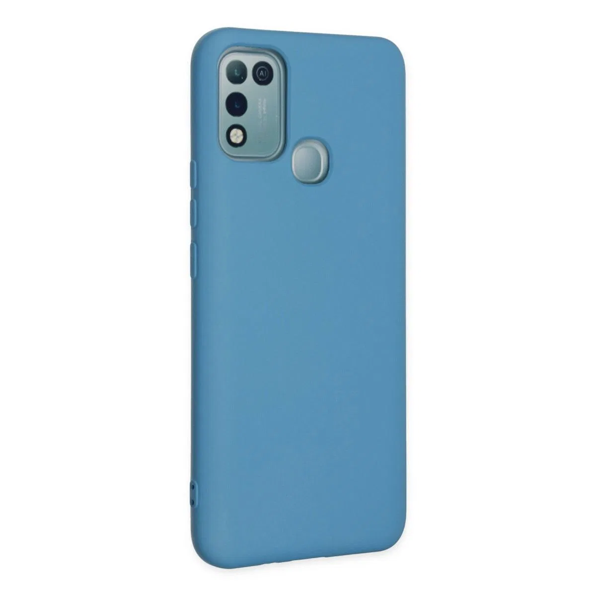 İnfinix Hot 10 Play Kılıf Nano İçi Kadife Silikon - Mavi