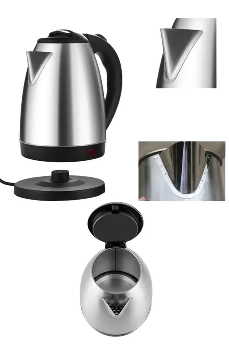 Elektrikli Paslanmaz Çelik Su Isıtcı Çelik Kettle 1. 8 Lt. Uzun Ömürlü