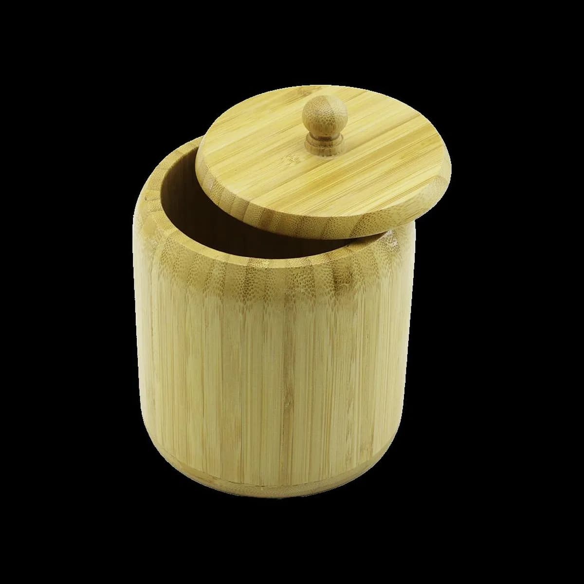 Ahşap Bambu Kapaklı Şekerlik Ø11. 3 cm
