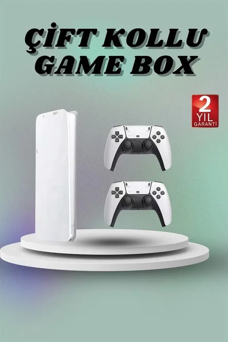 Game Box 3D Çift Oyun Kollu 4K HD Ekran 20000'den Fazla Oyun Seçeneği 2. 4G Kablosuz