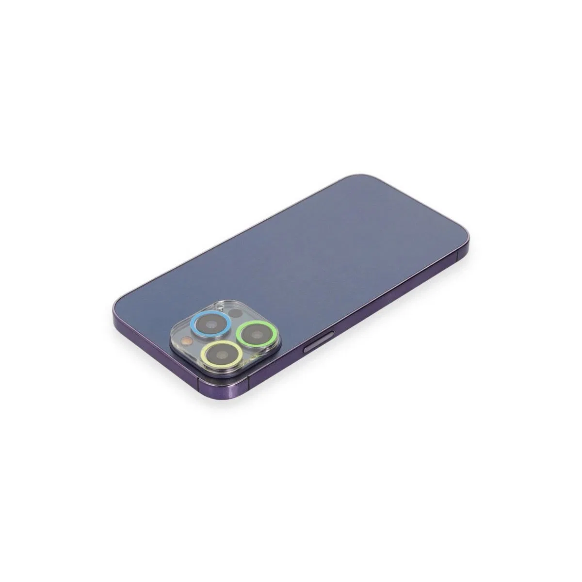 Apple İphone 13 Pro Renkli Kamera Lens Koruma Cam - Yeşil-sarı