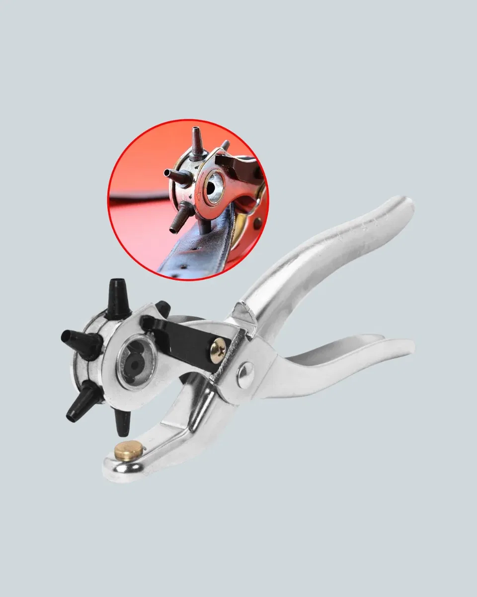 Metal Gövdeli Ayarlanabilir Deri Delme Pensesi 2. 5–5 mm Delik Açma Aracı