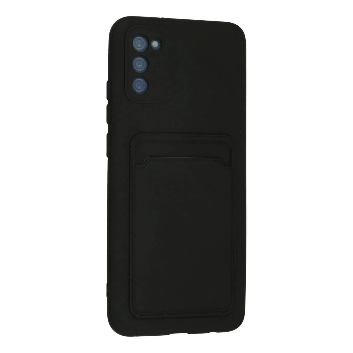 Newface Samsung Galaxy A02s Kılıf Kelvin Kartvizitli Silikon - Siyah