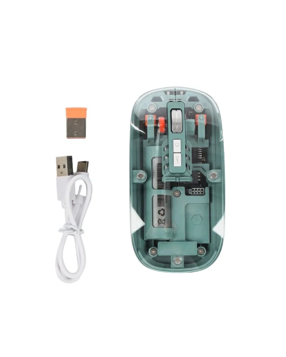 Bluetooth Ve 2. 4g Usb Destekli Pilli Kablosuz Şeffaf Mouse Yeni Nesil