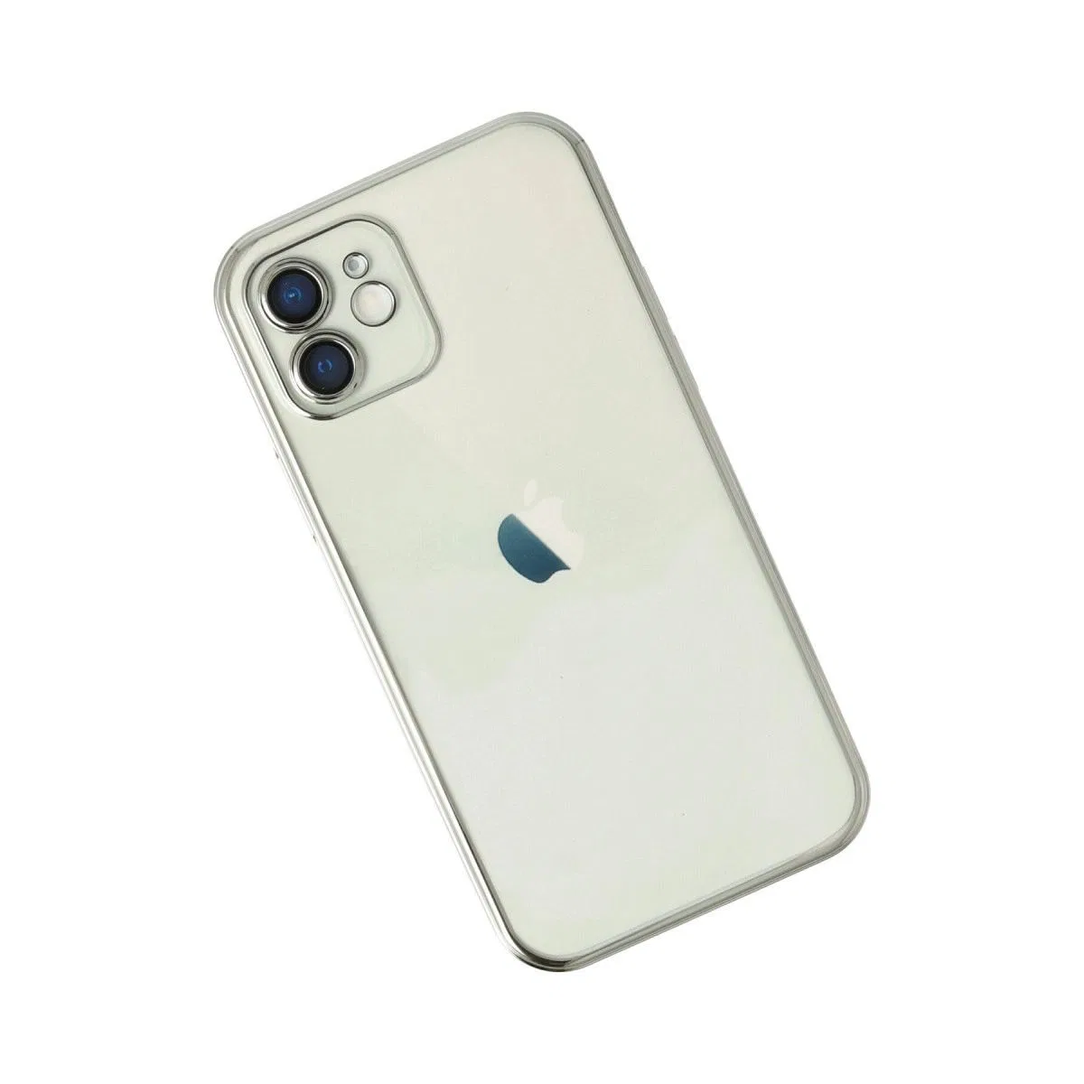 Apple İphone 12 Kılıf Razer Lensli Silikon - Gümüş