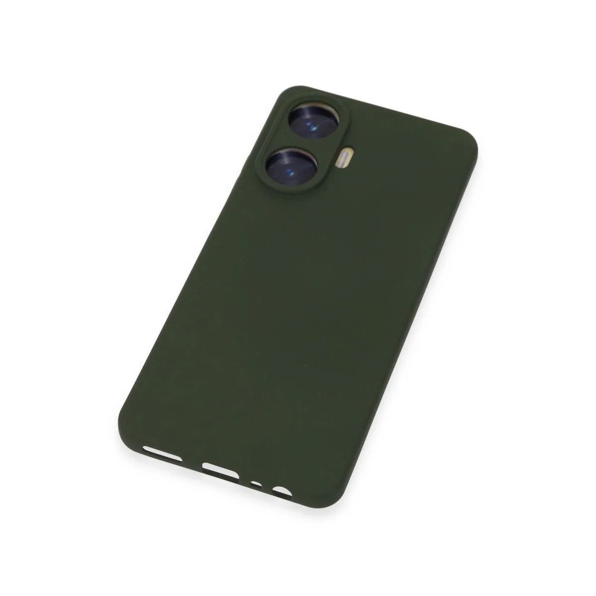 Realme C55 Kılıf Nano İçi Kadife Silikon - Koyu Yeşil