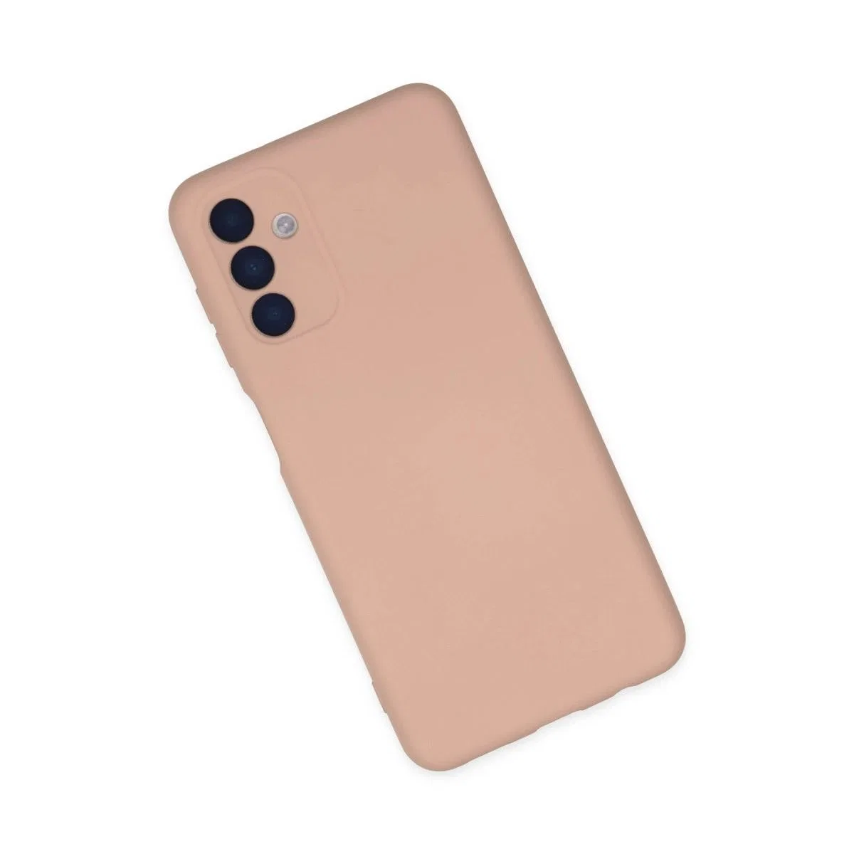 Samsung Galaxy A04s Kılıf Nano İçi Kadife Silikon - Pudra