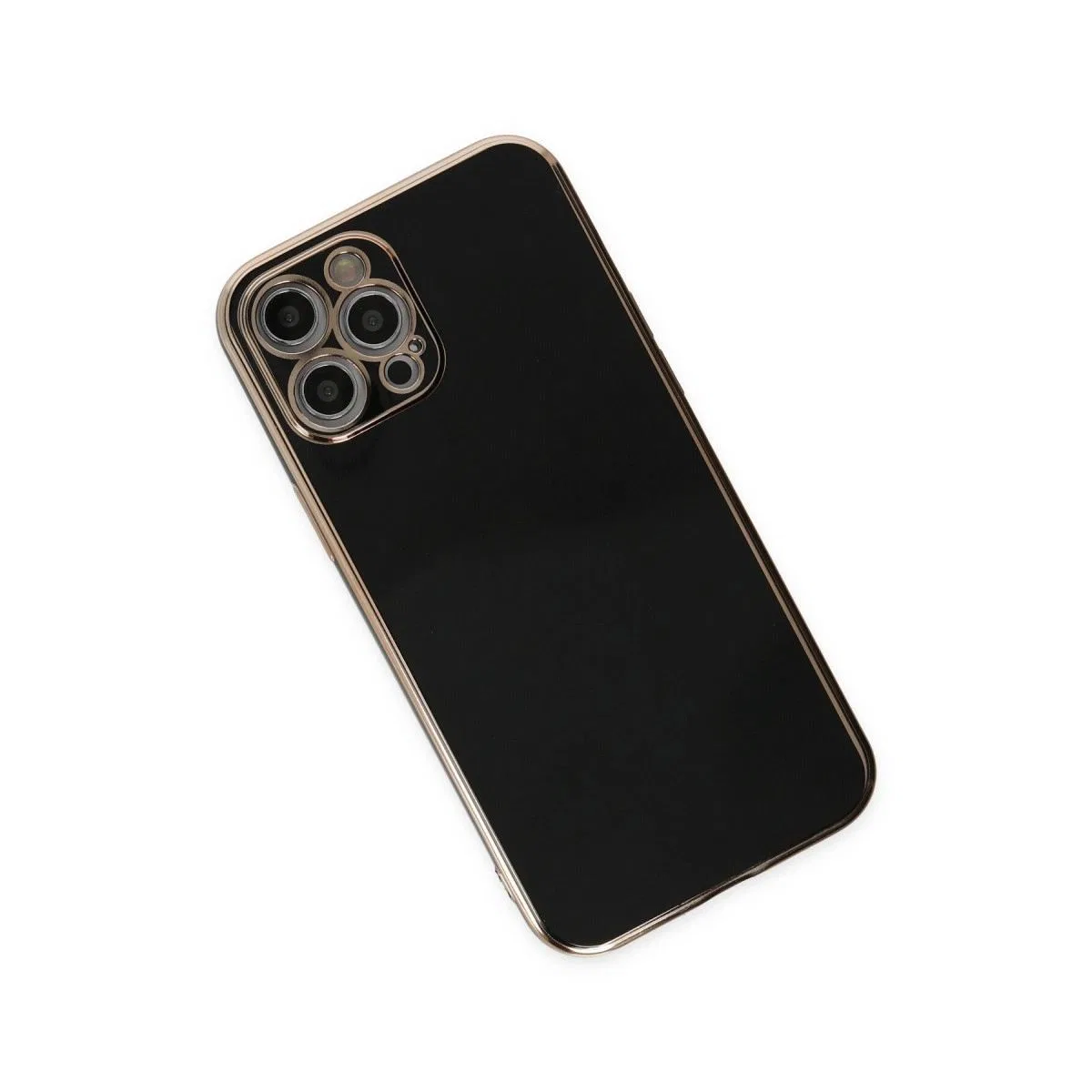 Apple İphone 12 Pro Max Kılıf Volet Silikon - Siyah
