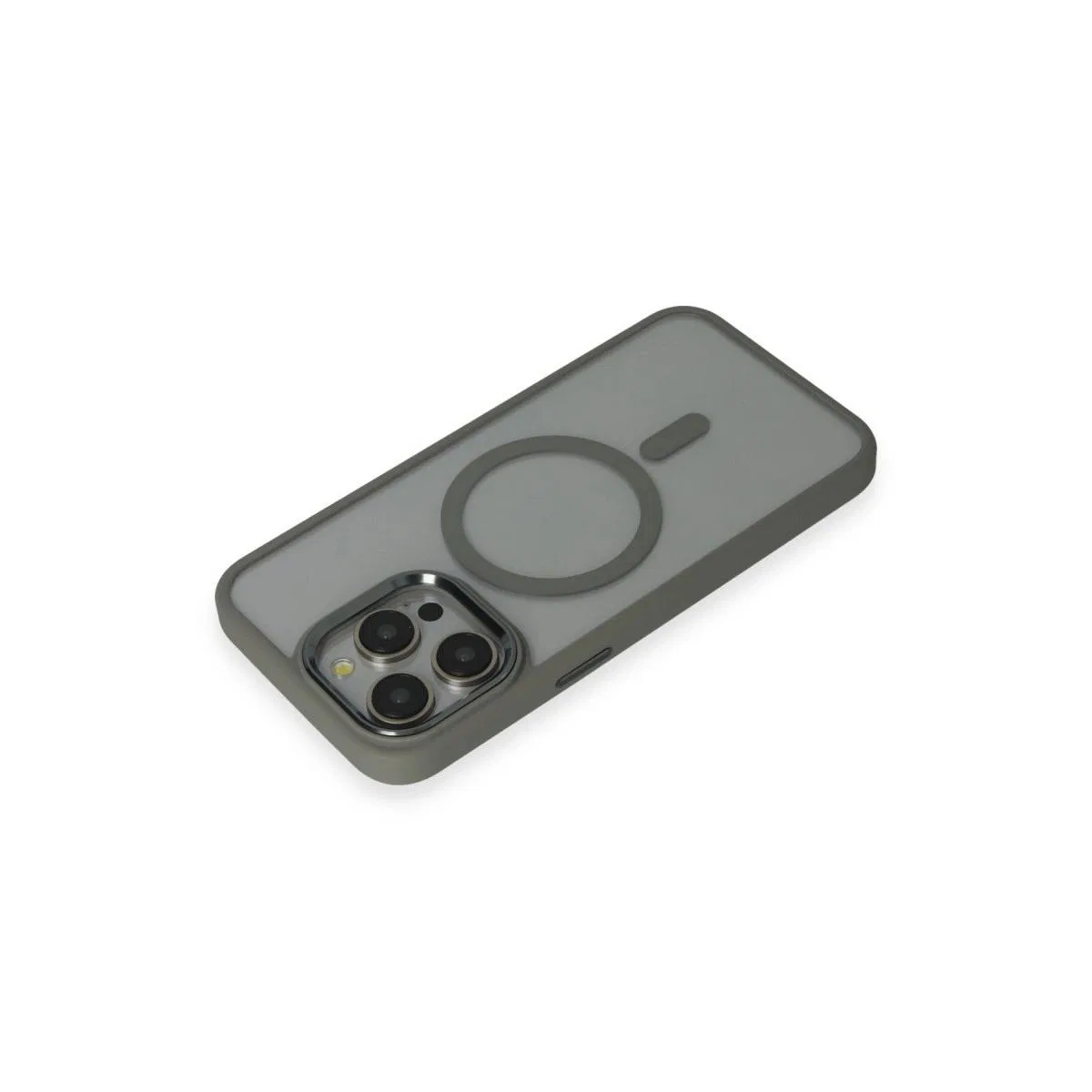 Apple İphone 15 Pro Max Kılıf Room Magneticsafe Silikon - Gri