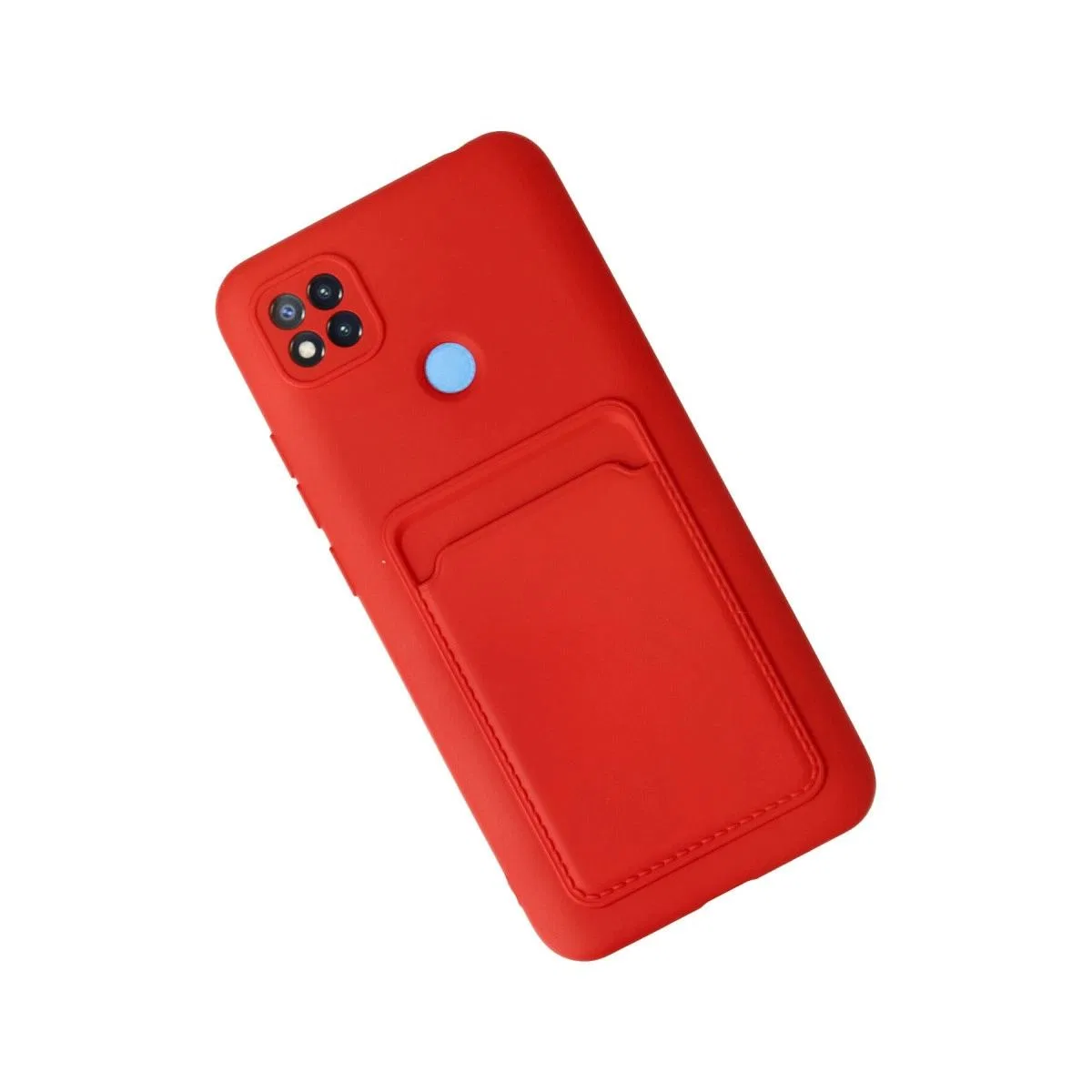 Xiaomi Redmi 9c Kılıf Kelvin Kartvizitli Silikon - Kırmızı