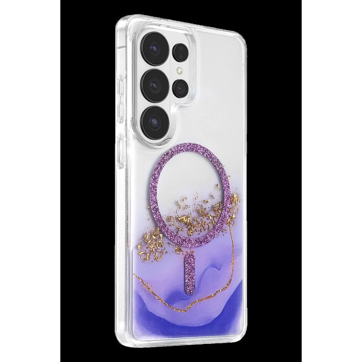 Onegif Samsung Galaxy S26 Ultra Lotus Simli Magsafe Kapak - Mor