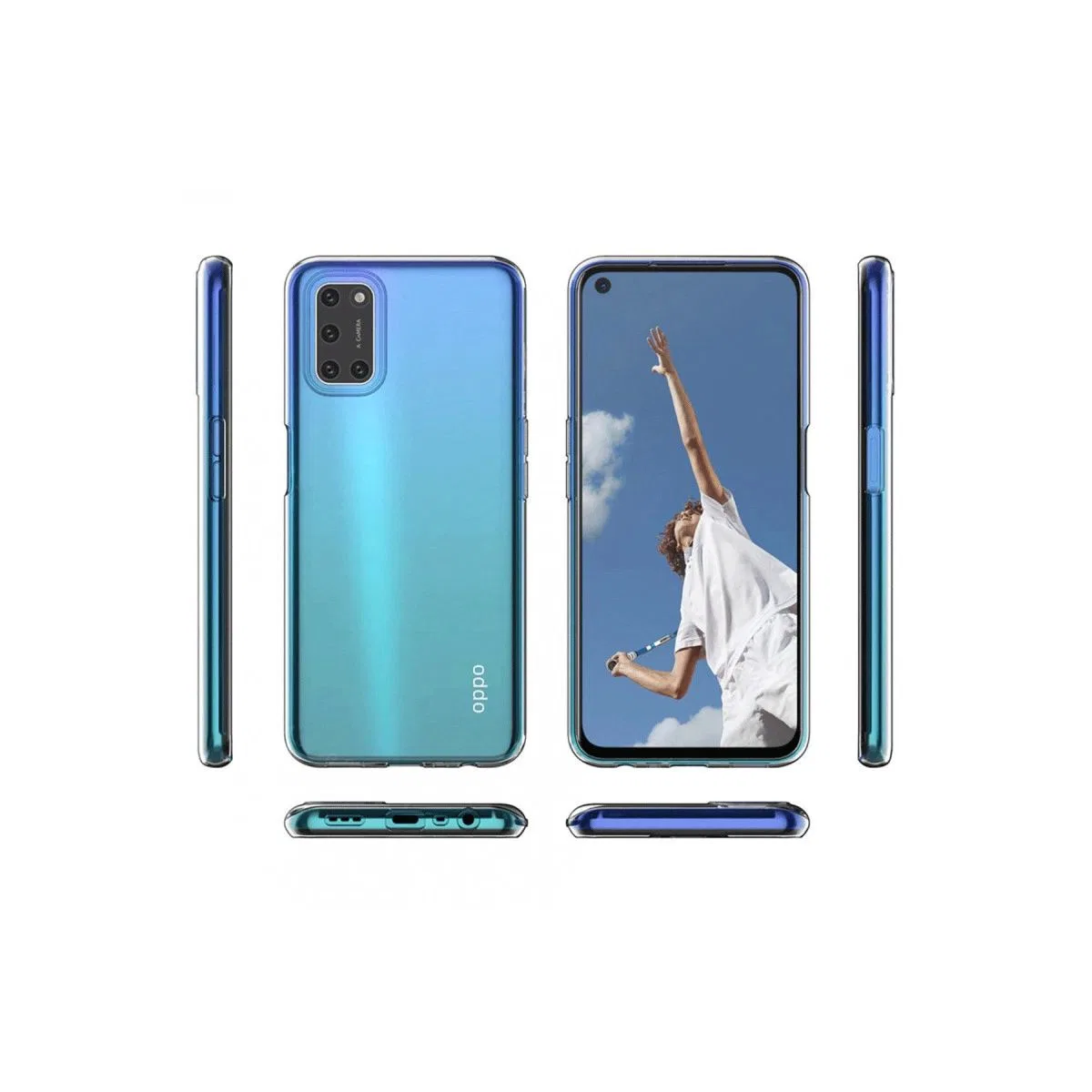 Oppo A52 Kılıf Lüx Şeffaf Silikon