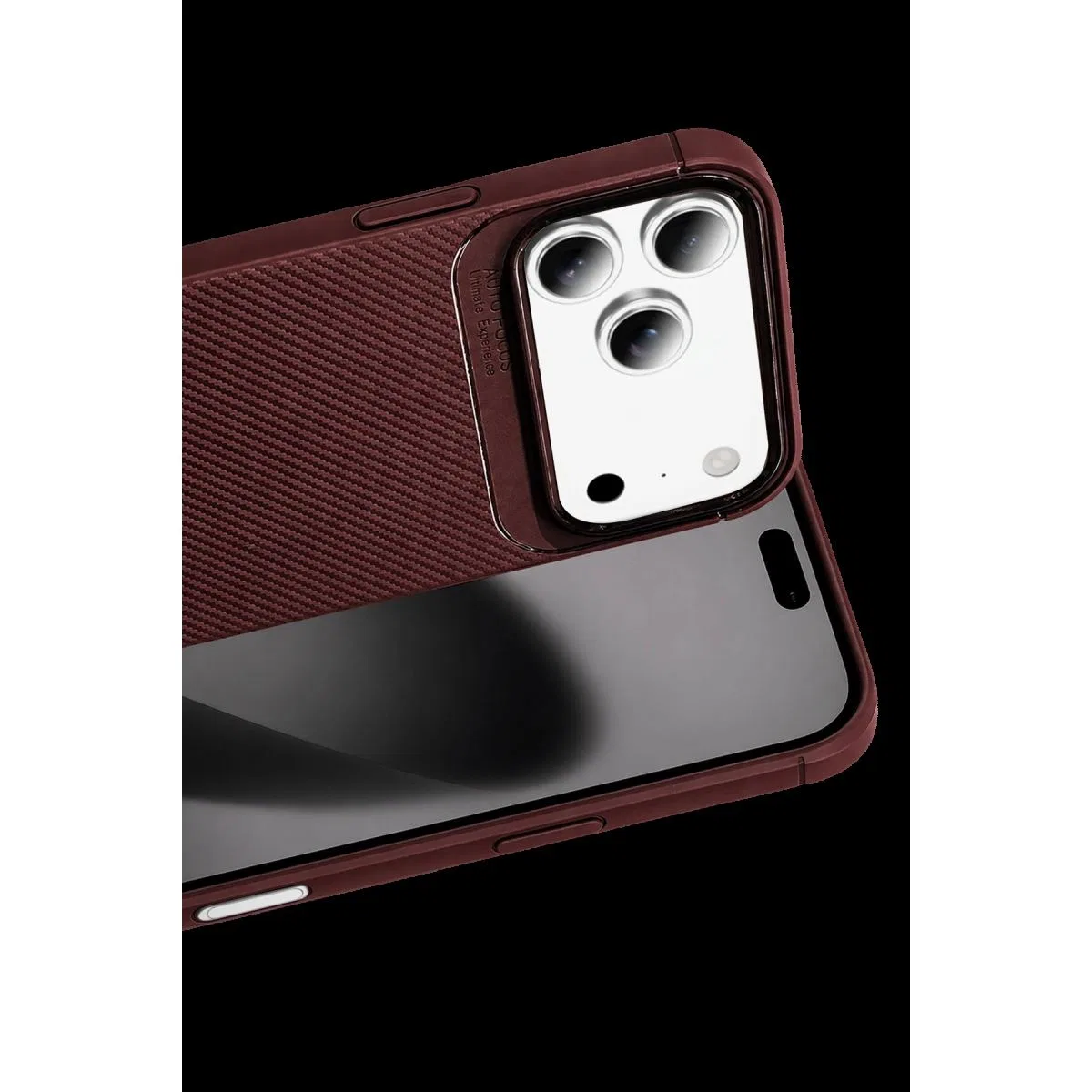 Newface Apple İphone 18 Pro Auto Focus Karbon Kapak - Bordo