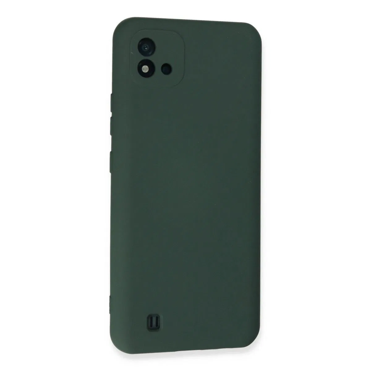 Realme C11 2021 Kılıf Nano İçi Kadife Silikon - Koyu Yeşil