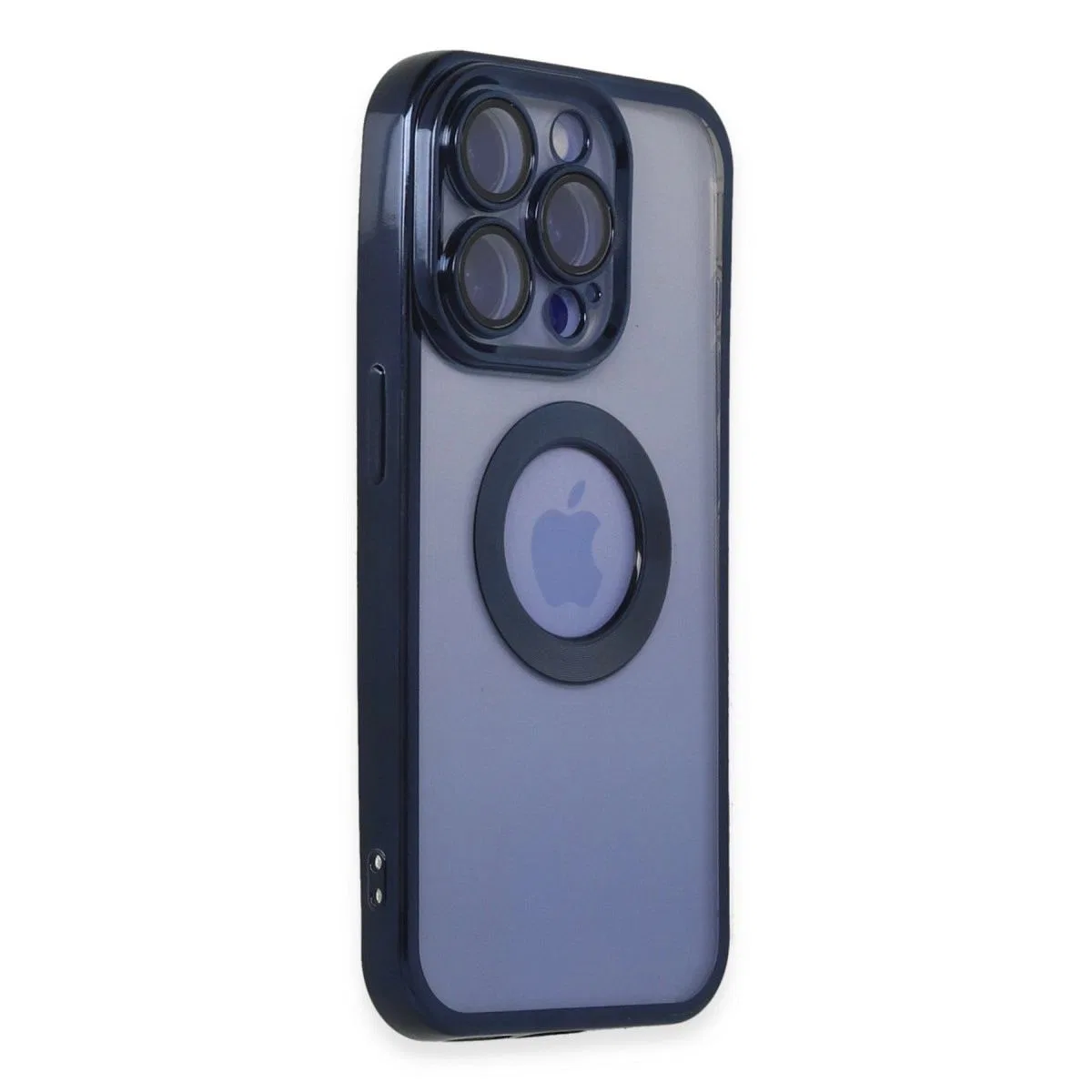 Apple İphone 15 Pro Max Kılıf Slot Silikon - Lacivert