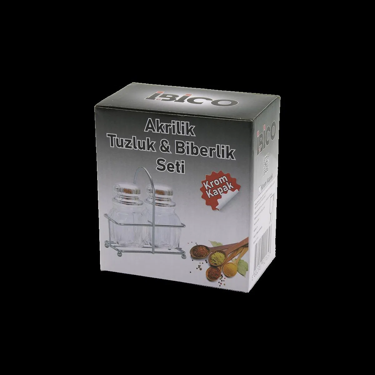 Akrilik Tuzluk Biberlik Baharatlık Metal Standlı