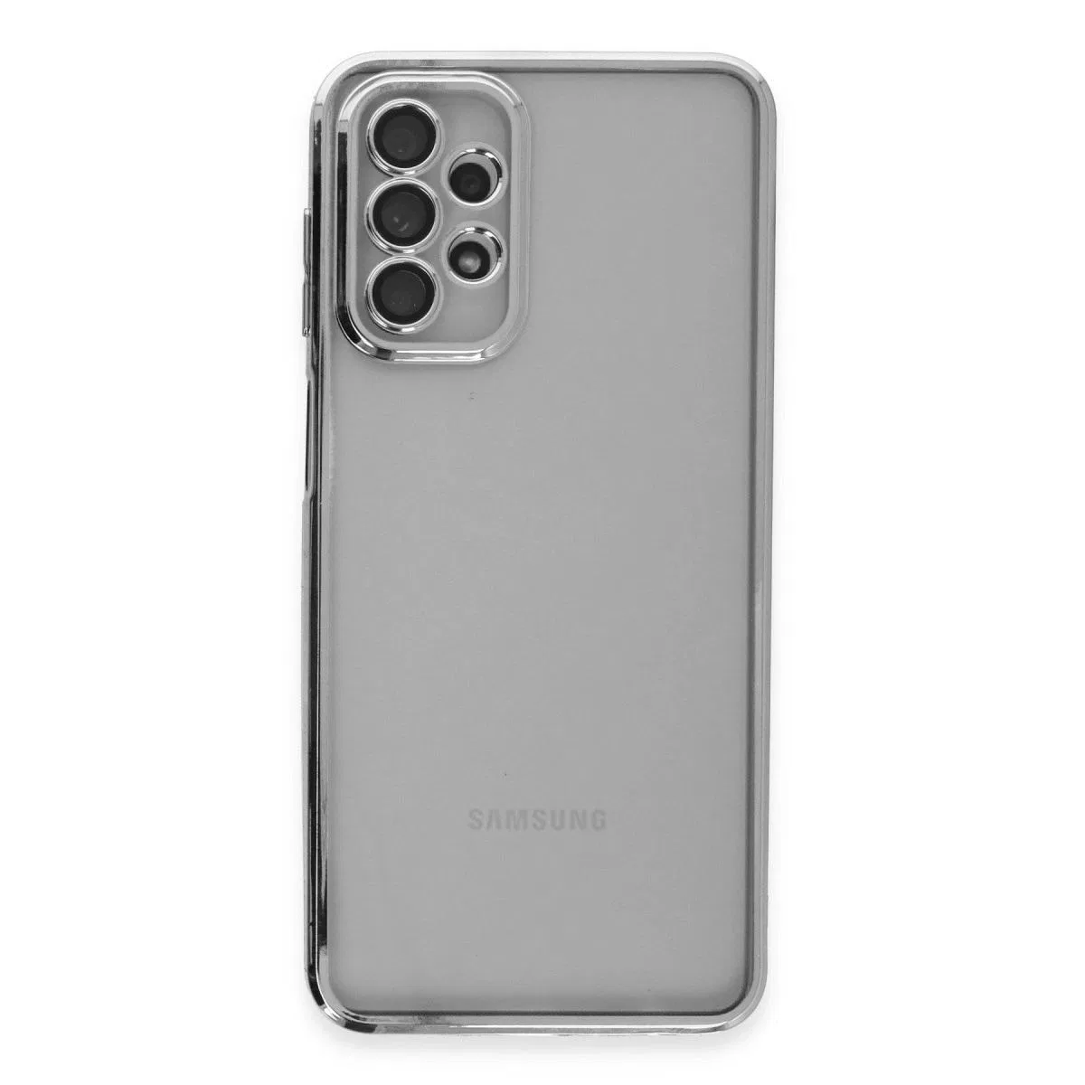 Samsung Galaxy A23 4g Kılıf Razer Lensli Silikon - Gümüş