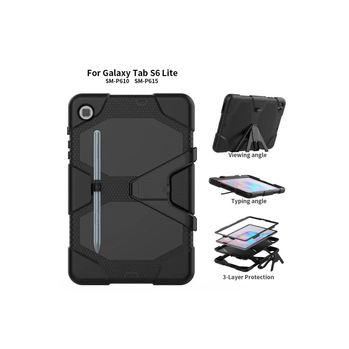 Samsung Galaxy T500 Tab A7 10. 4 Kılıf Griffin Tablet Kapak - Siyah