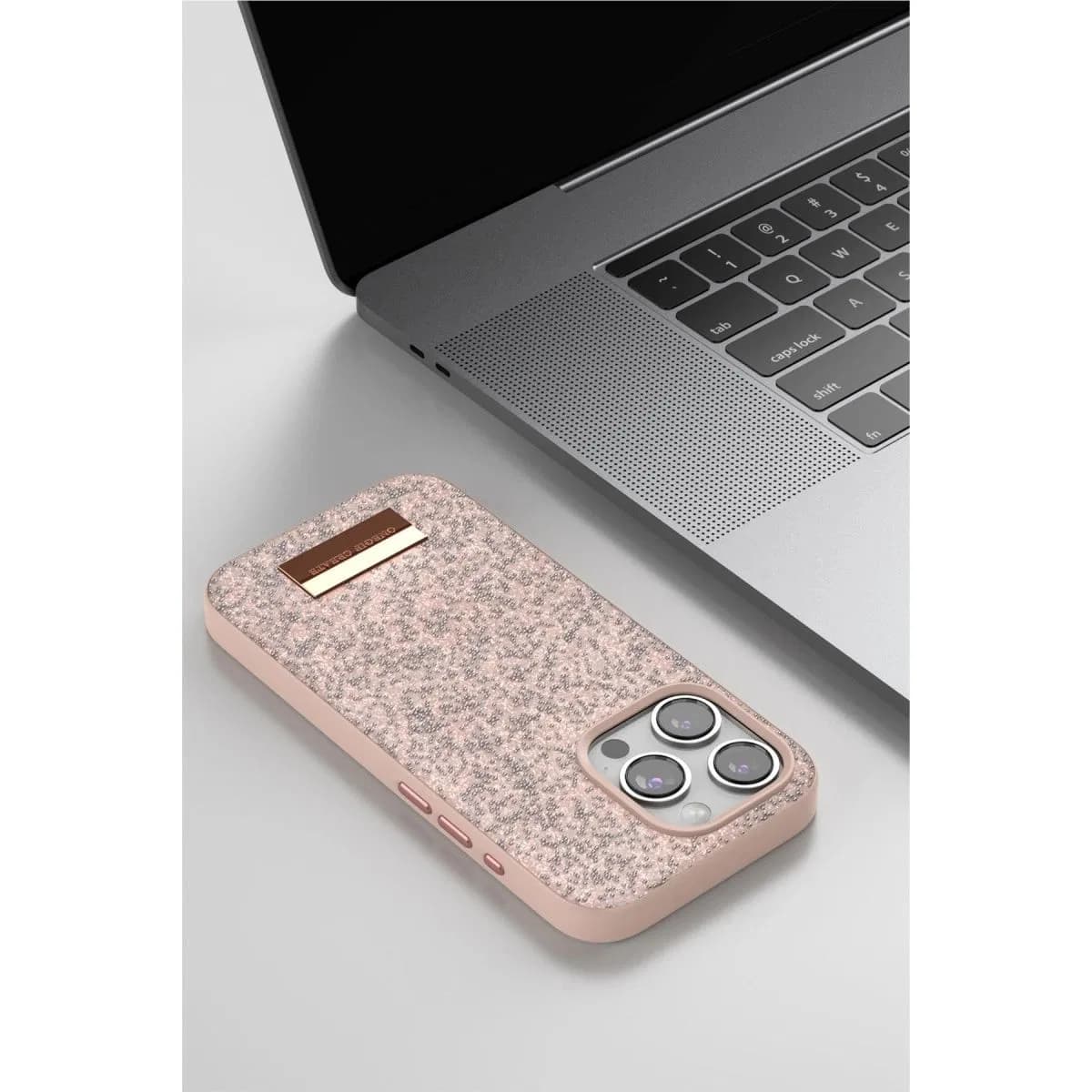 Onegif Apple İphone 15 Bright Simli Kapak - Derin Mor