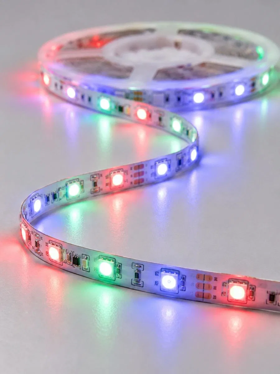2835 Rgb Şerit Led 5 Metre 54 Led/m Uzaktan Kumandalı Renkli Dekorasyon Işığı