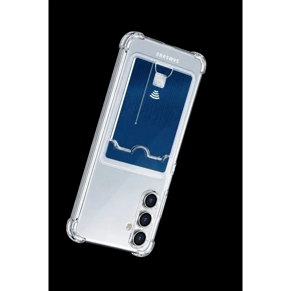 Samsung Galaxy A27 Kılıf Kart Şeffaf Silikon - Şeffaf