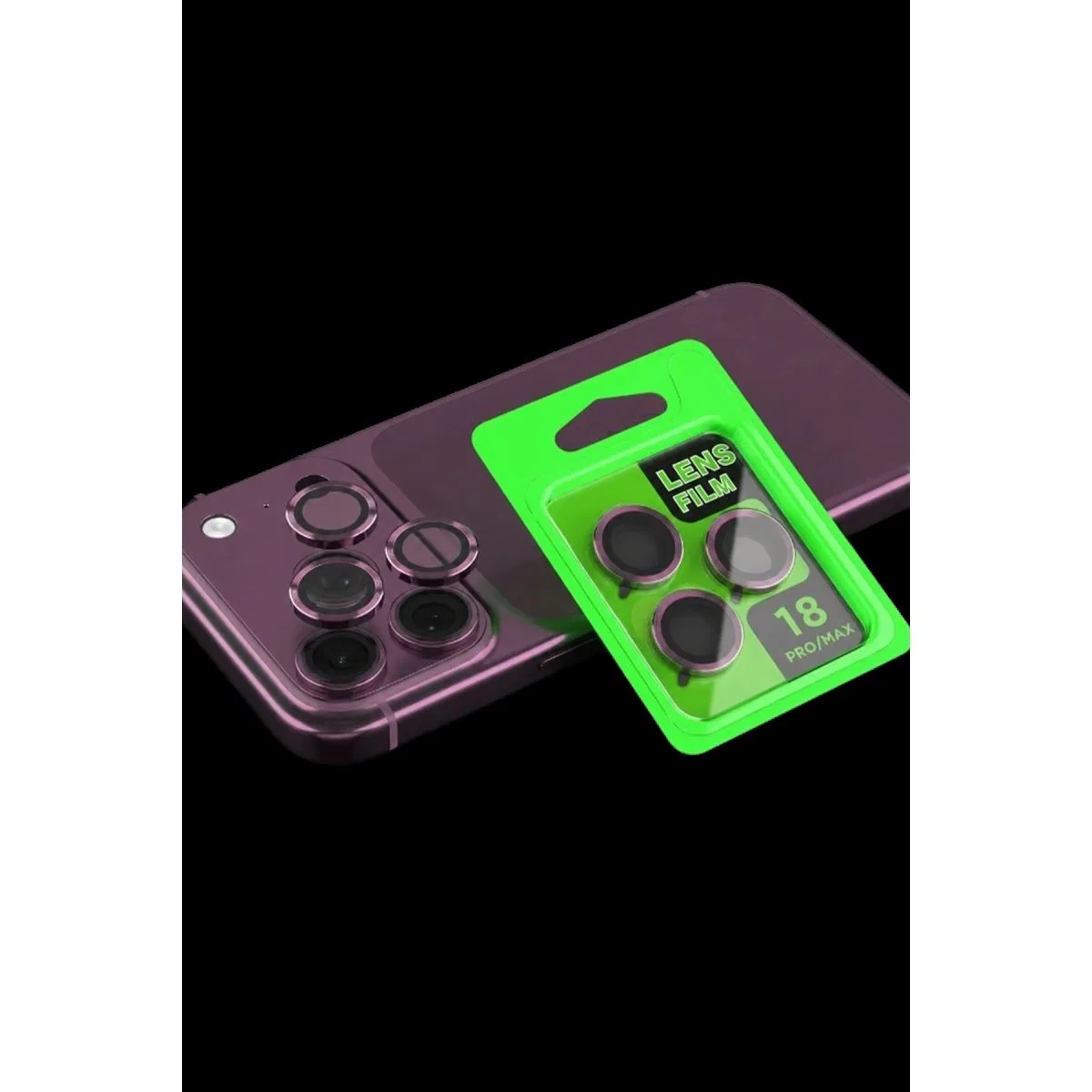 Newface Apple İphone 18 Pro Raze Metal Kamera Lens - Bordo