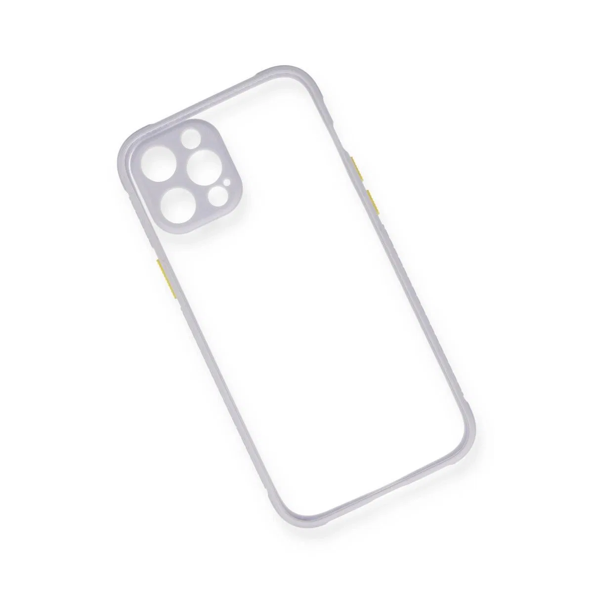 Apple İphone 12 Kılıf Miami Şeffaf Silikon - Lila