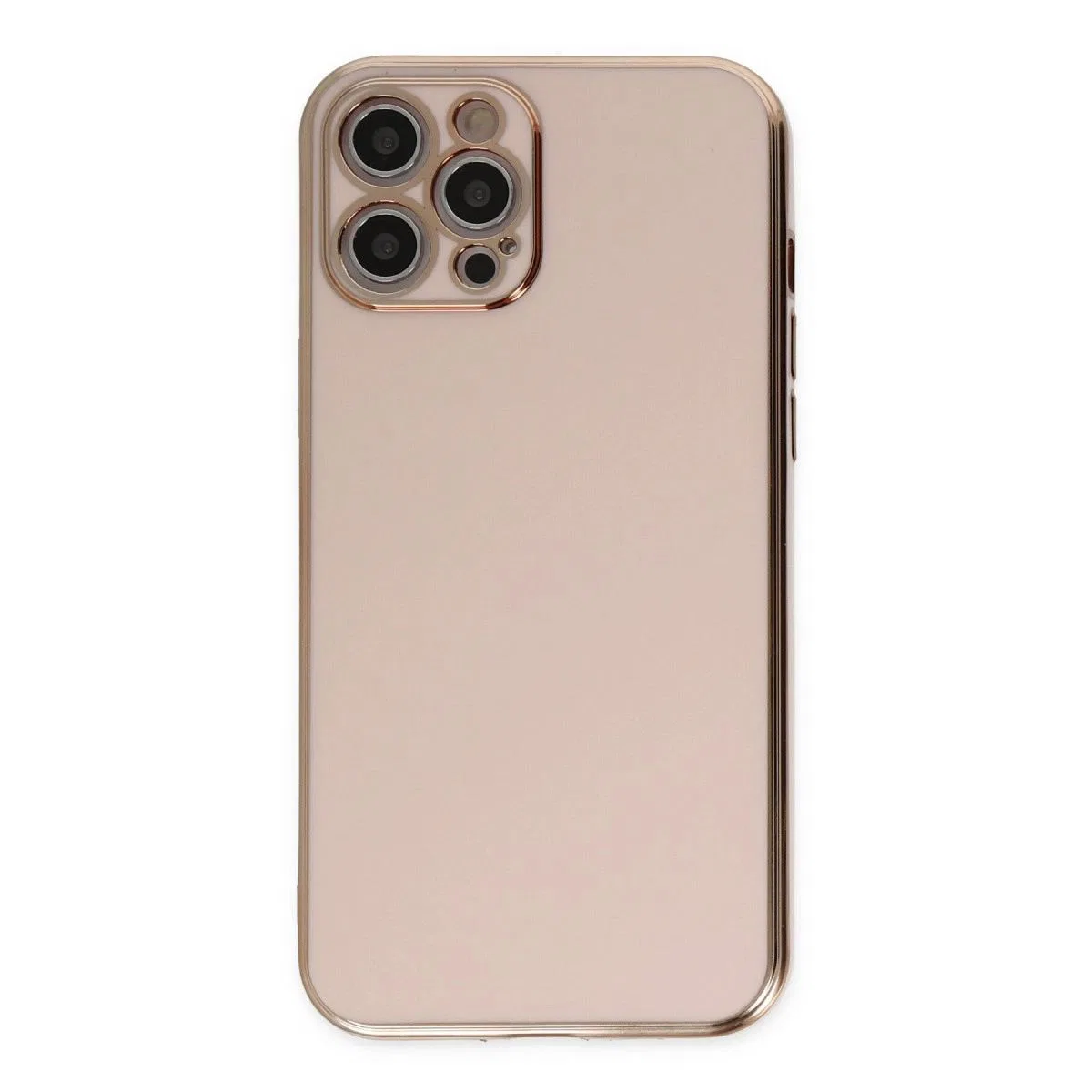 Apple İphone 12 Pro Max Kılıf Volet Silikon - Pembe