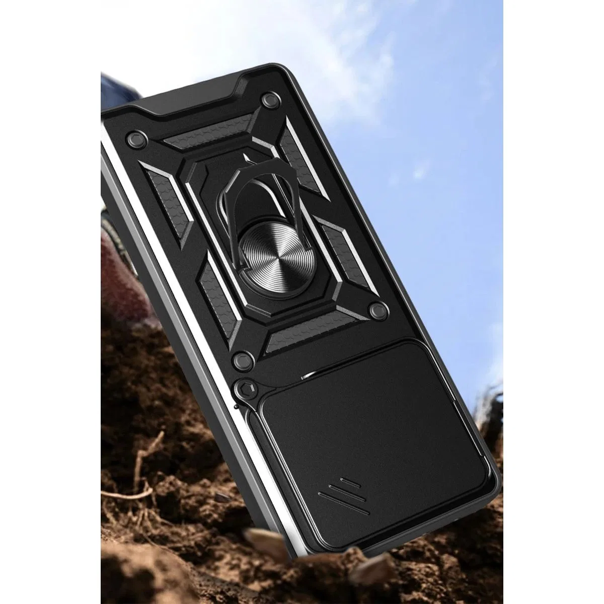 Xiaomi Mi 15 Kılıf Pars Lens Yüzüklü Silikon - Siyah
