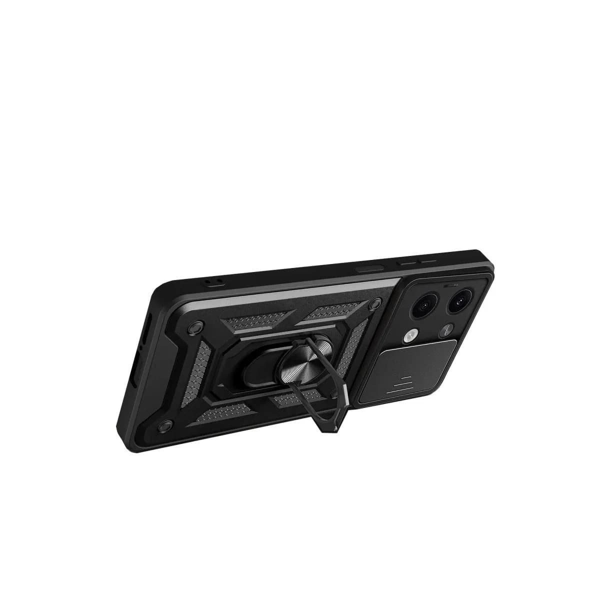 Xiaomi Poco X6 Kılıf Pars Lens Yüzüklü Silikon - Gümüş