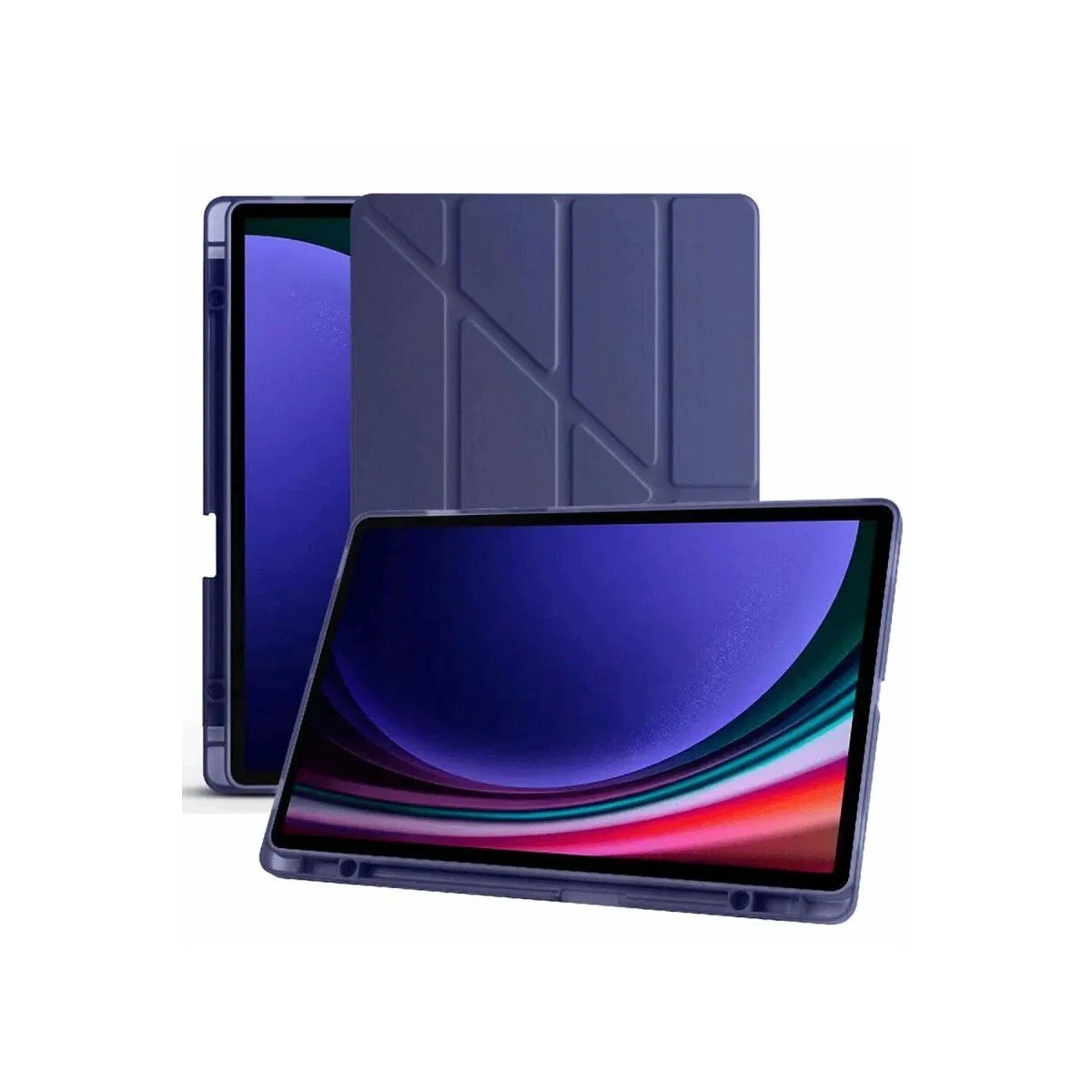 Samsung Galaxy X610 Tab S9 Fe Plus 12. 4 Kılıf Kalemlikli Mars Tablet Kılıfı - Lacivert
