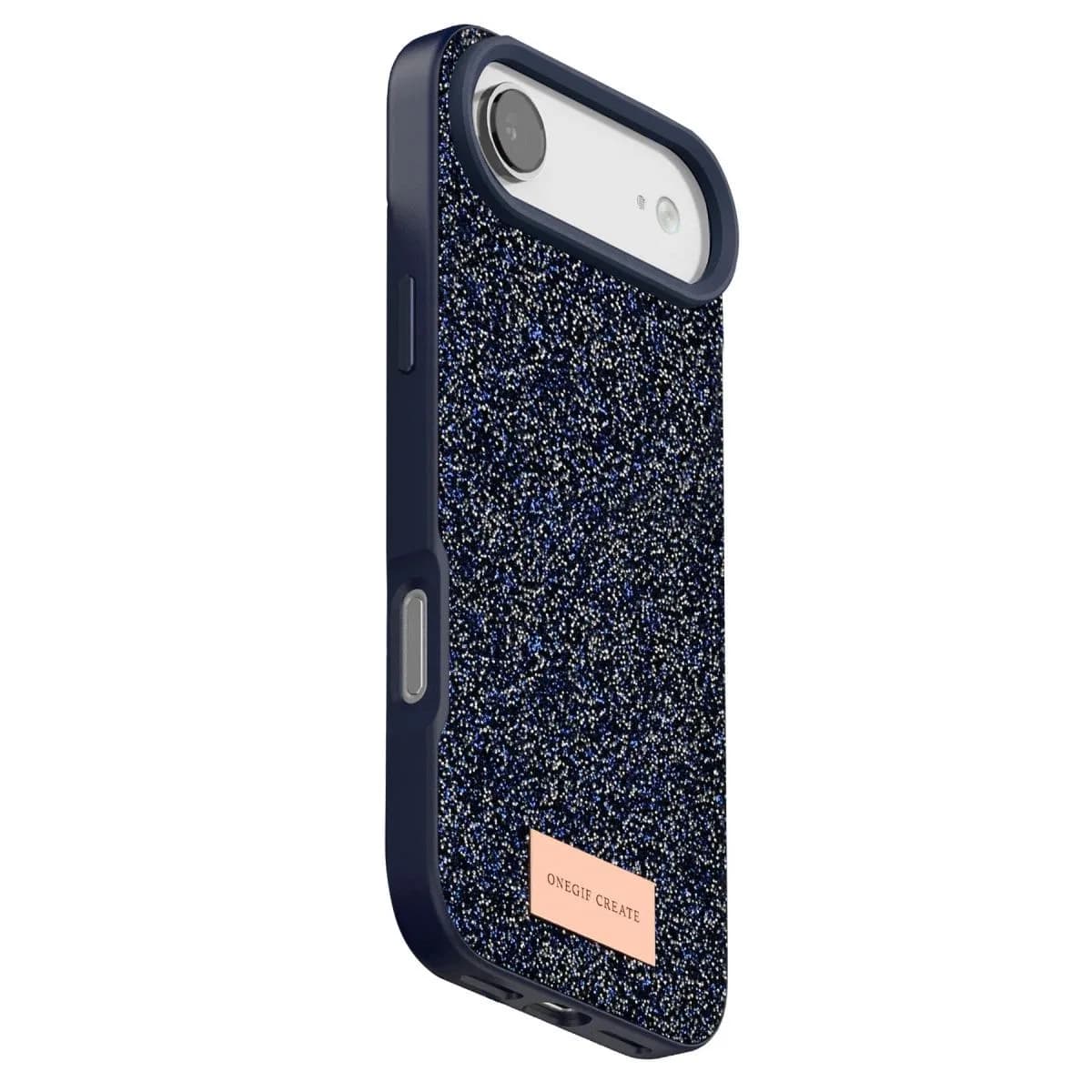 Onegif Apple İphone 17 Air Bright Simli Kapak - Mavi