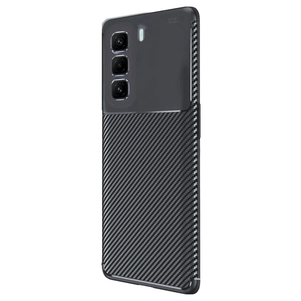 İnfinix Hot 50 4g Kılıf Auto Focus Karbon Kapak - Siyah