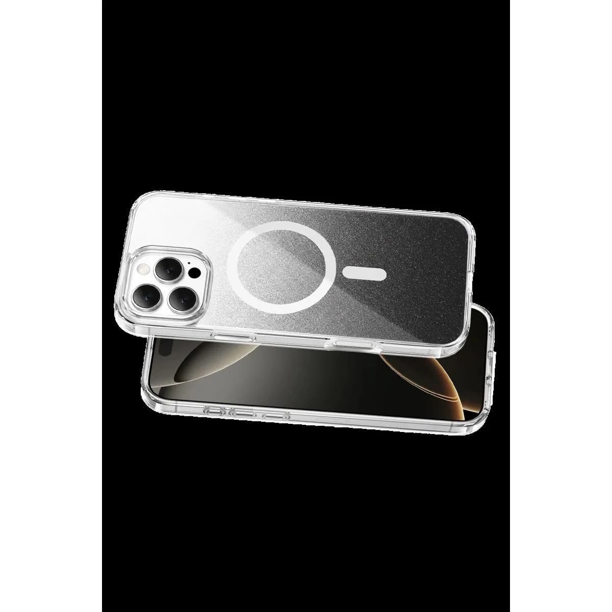 Onegif Apple İphone 16 Pro Max Sora Simli Magsafe Kapak - Siyah