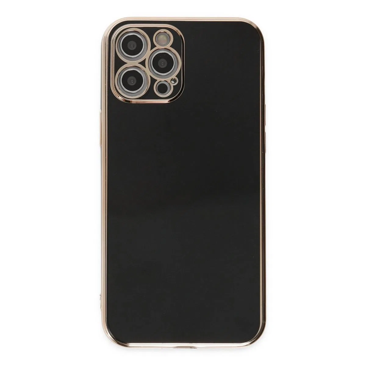 Apple İphone 12 Pro Max Kılıf Volet Silikon - Siyah