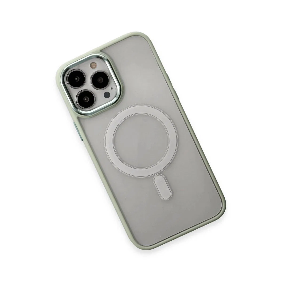 Apple İphone 15 Pro Max Kılıf Room Magneticsafe Silikon - Su Yeşili