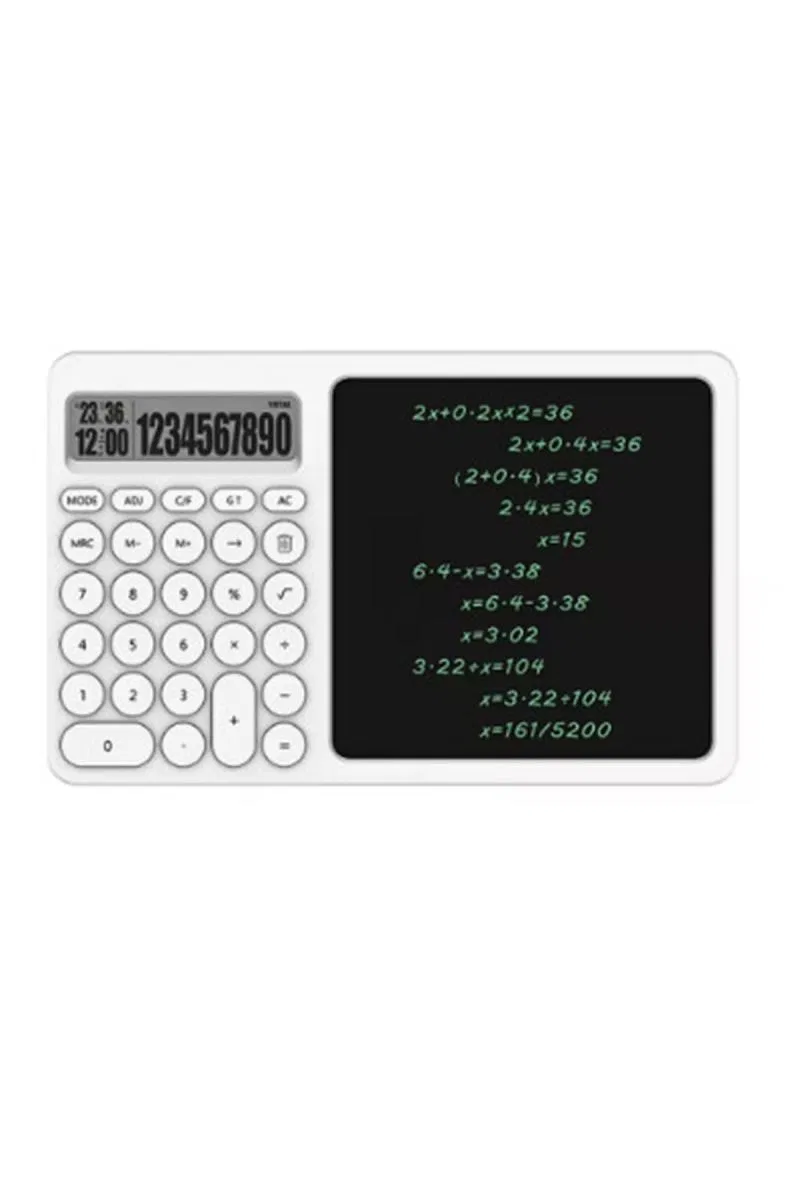 Çok Amaçlı Digital Hesap Makinesi Lcd Ekran Yazma Tableti Ofis Okul İçin Silinebilir El Yazısı Not Defteri
