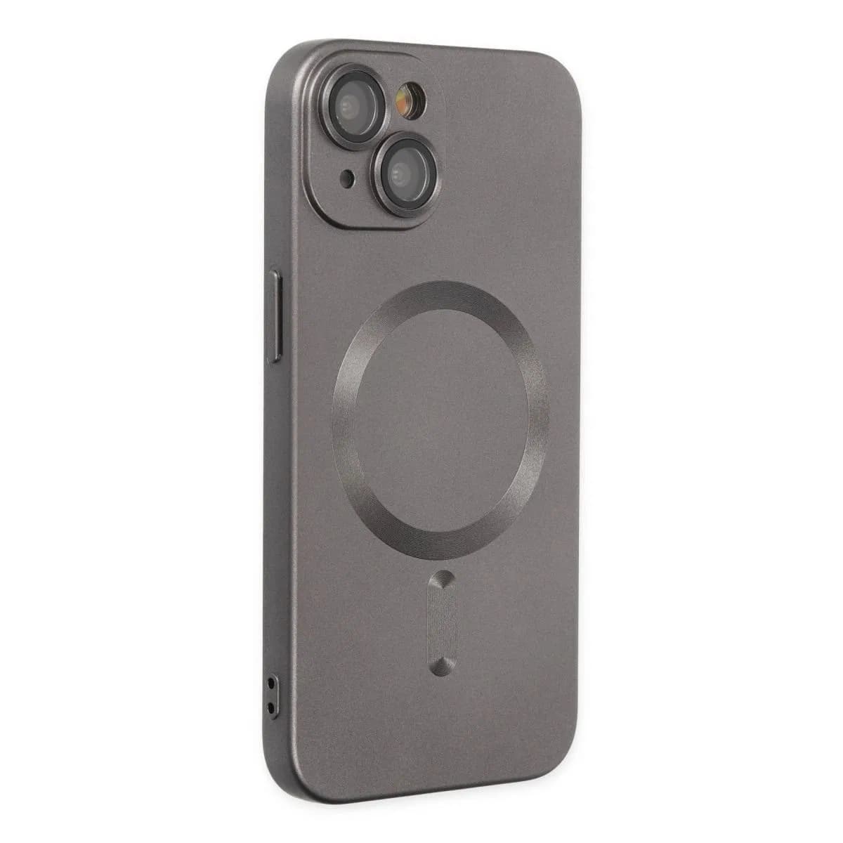 Apple İphone 14 Plus Kılıf Moshi Lens Magneticsafe Silikon - Füme