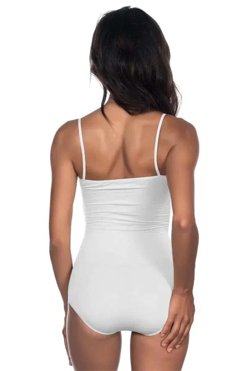 Beyaz MI 1923 Soft İp Askılı Çıtçıtlı Body