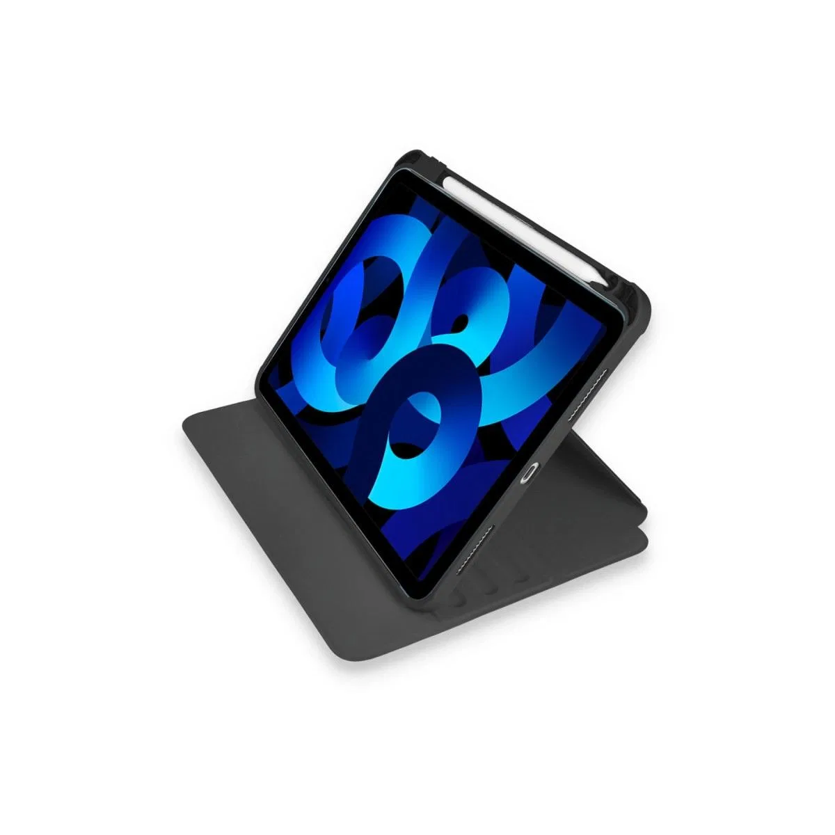 Apple İpad 10. 2 (7. nesil) Kılıf Ling 360 Kalemlikli Tablet Kılıf - Siyah