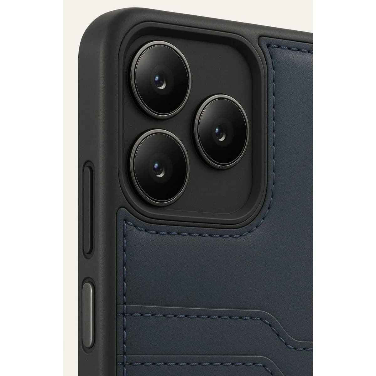 Realme Note 50 4g Kılıf Sara Kartvizitli Deri Kılıf - Lacivert