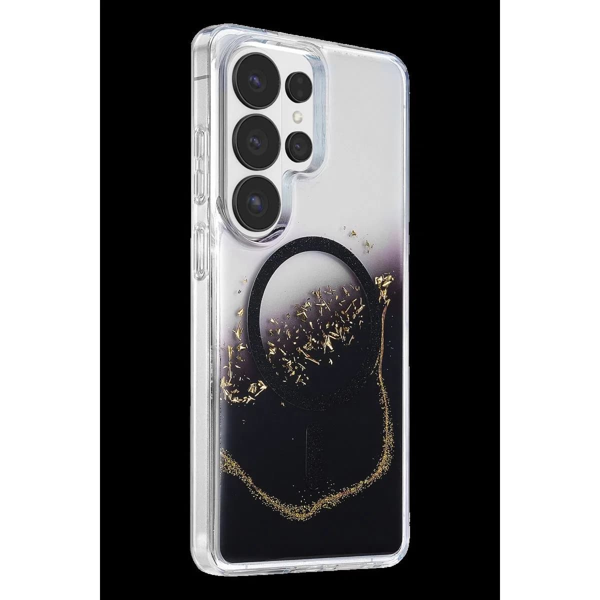Onegif Samsung Galaxy S26 Ultra Lotus Simli Magsafe Kapak - Siyah