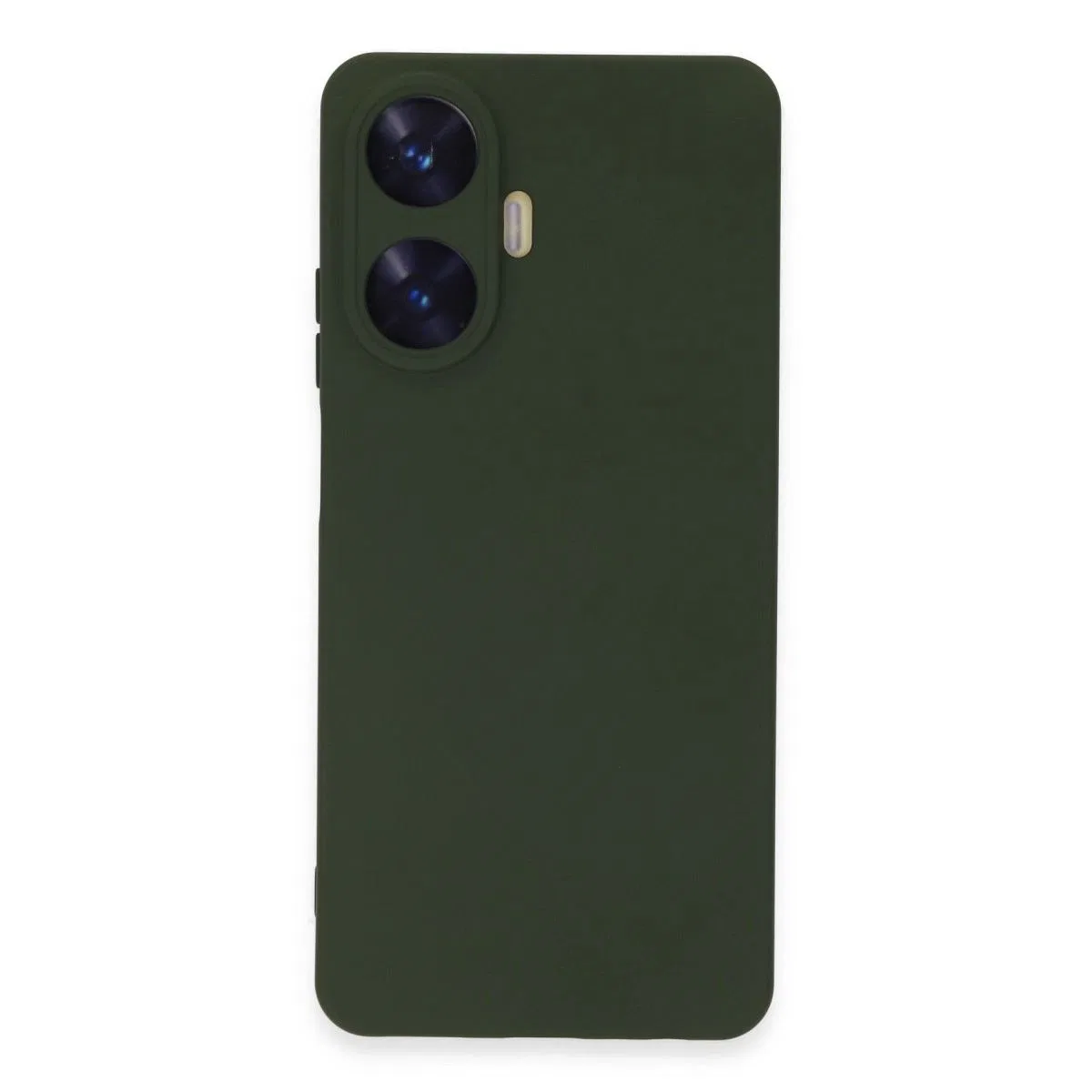 Realme C55 Kılıf Nano İçi Kadife Silikon - Koyu Yeşil